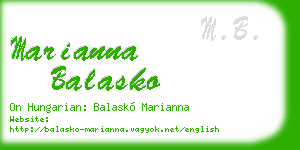 marianna balasko business card